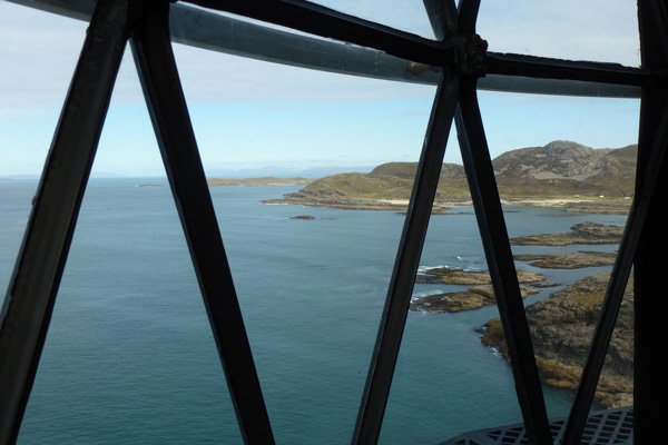 View of Bay MacNeil from the top of Ardnamurchan Lighthouse