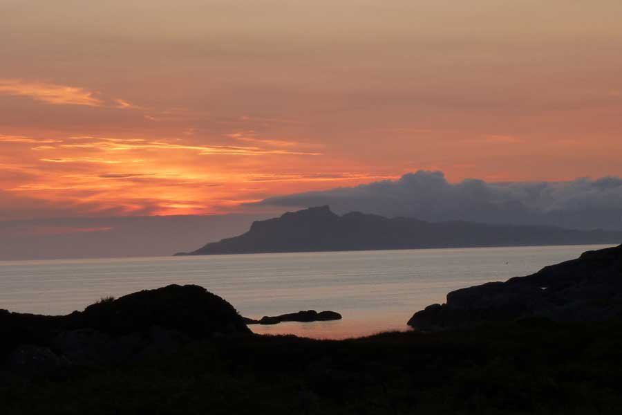 Sunset over Ardtoe Beach near Acharacle