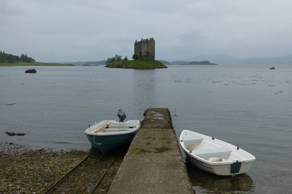 Taking a boat trip to Castle Stalker