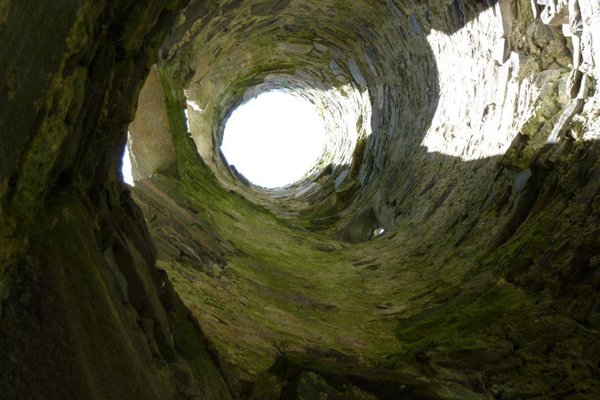 Rounded turrets of the tower house