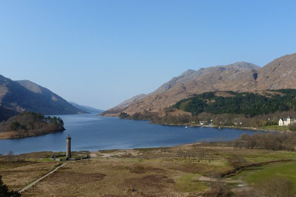 The Glenfinnan Monument from the National Trust viewpoint
