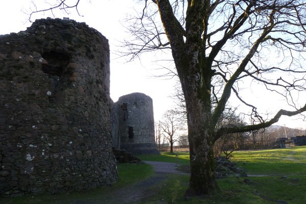 Old Inverlochy Castle - showing two of the corner towers