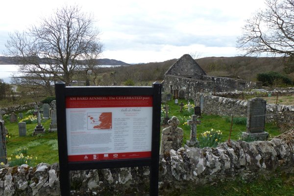 The interpreatino board to the poet Alasdair mac Mhaighstir Alasdai