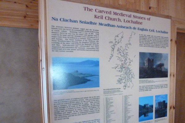 One of the interpretation boards in the Old Session House