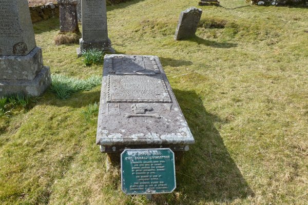 The gravestone of Donald Livingstone 