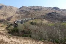 Looking back down over Glenfinnan viaduct