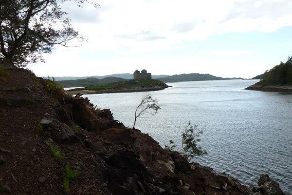 Castle Tioram seen from the coastal path