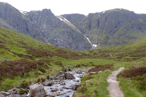 The path follows the watercourse, Allt Coire Ardair