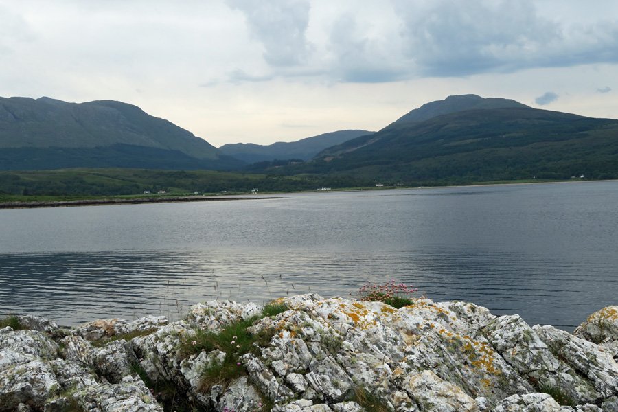 Looking back towards Cuil Bay from Rubha Mor
