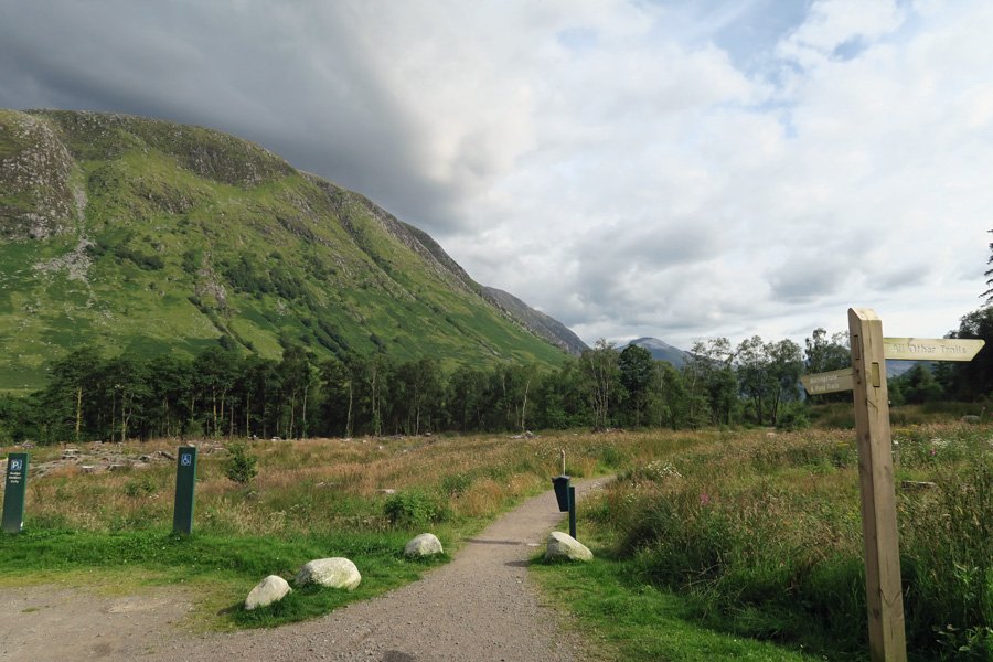 The start of the walk to Dun Deardail in the Braveheart Carpark