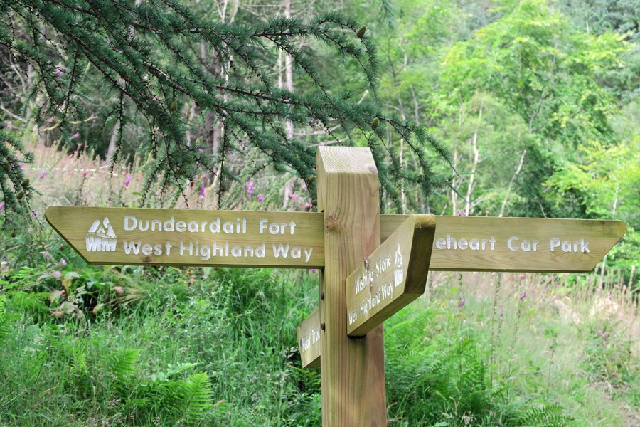 Take the path to Dun Deardail - part of The West Highland Way
