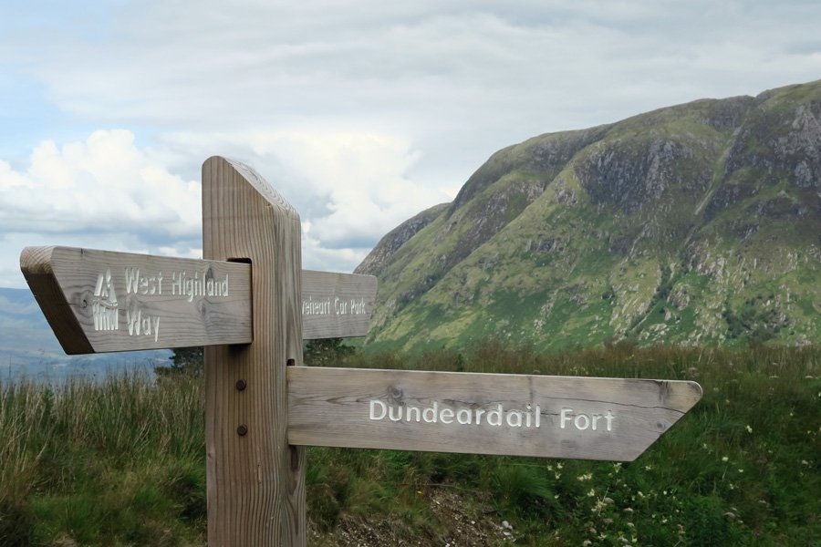 Continue on the track to Dun Deardail