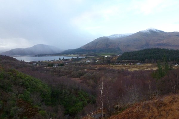 Views of Loch Linnhe and the hills of Ardgour