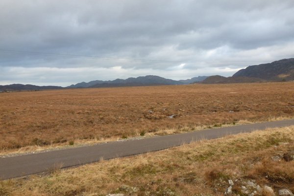 The road from Arivegaig over Kentra Moss