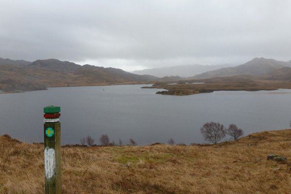 Loch an Nostarie - there is an alternate path by the loch edge