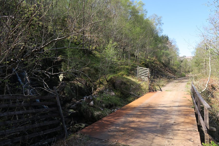 Crossing an old iron bridge