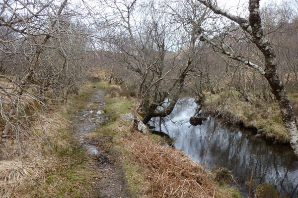 The path follows Allt an Loin near the start
