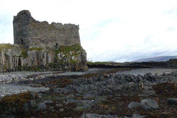 Castle seen from shingle beach