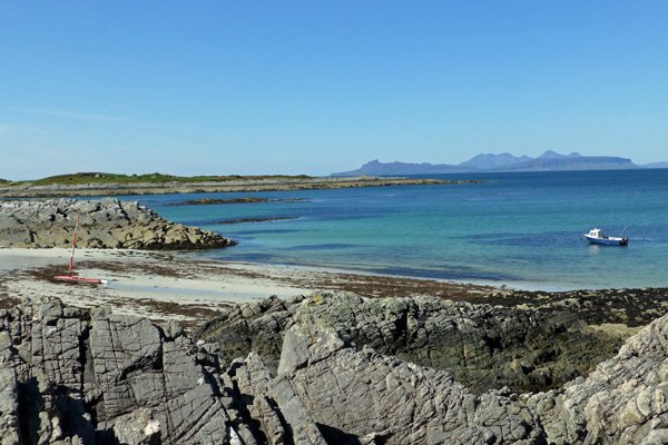 Arriving at the beach after an adventurous walk. Some peope are lucky enough to arrive by boat...