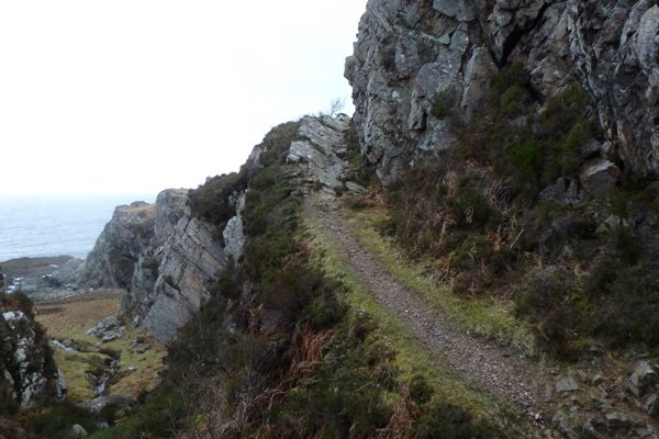 The walk crosses a small stream in a gorge