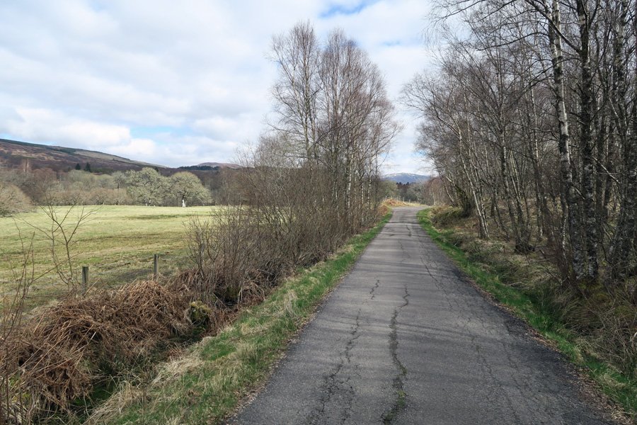 A short walk along a quiet road