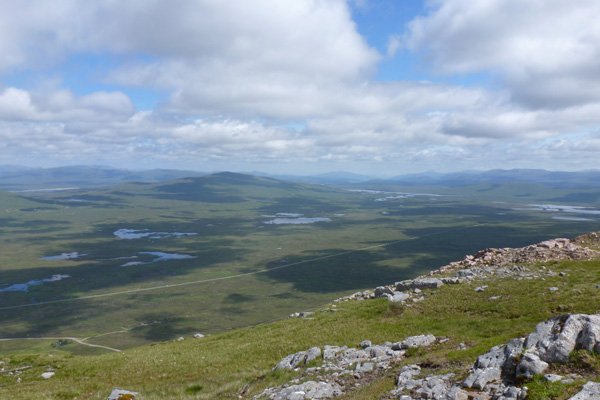 Another view of Rannoch Moor with lochs, bog pools and channels