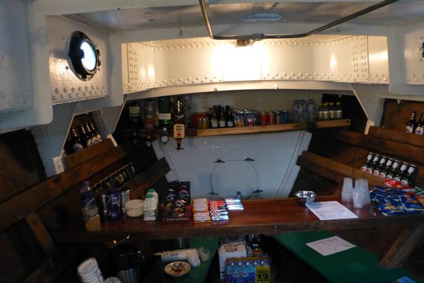 The refreshement area aboard the MV Sileas