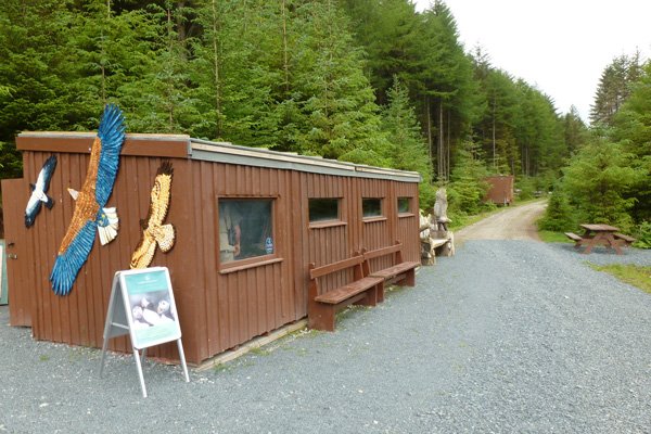 The wooden hide and interpretation centre