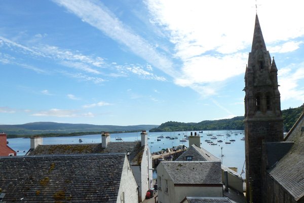 Looking down from An Tobar Art Centre into Tobermory