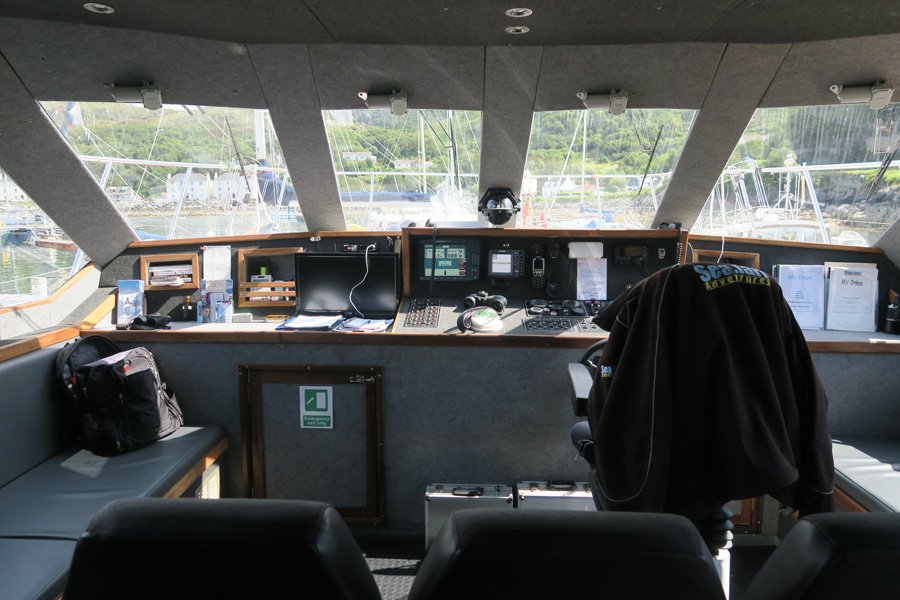 The MV Orion has plenty of inside seating should it rain...