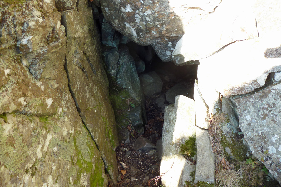The entrance to Prince Charlie's cave