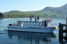 Staffa Tours, MV Islander boat arriving at Kilchoan