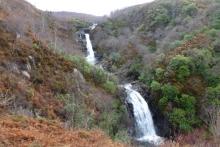 View of the Inchree water falls
