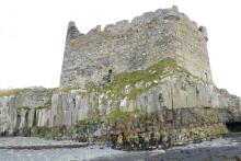 Mingary Castle on rocky promontory