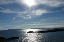 View of Eigg and Rum from Mallaig