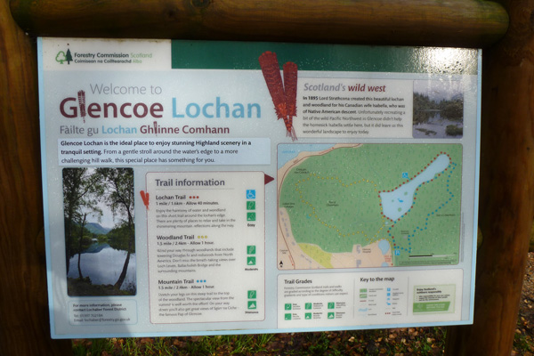 Information board at the start of walk