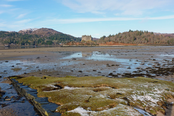 Castle Tioram at low tide