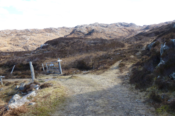 Take path to the right as signposted to Gortenfern