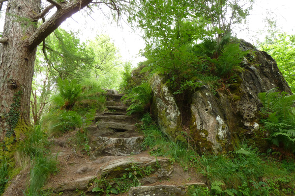 The steps to the top of Signal Rock