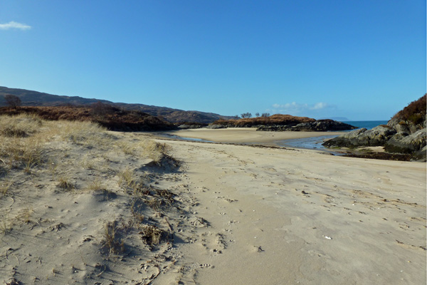 One of the lovely beaches at Gortenfern accessible at low tide