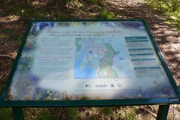 The Information Board in the Strontian Community Woodland