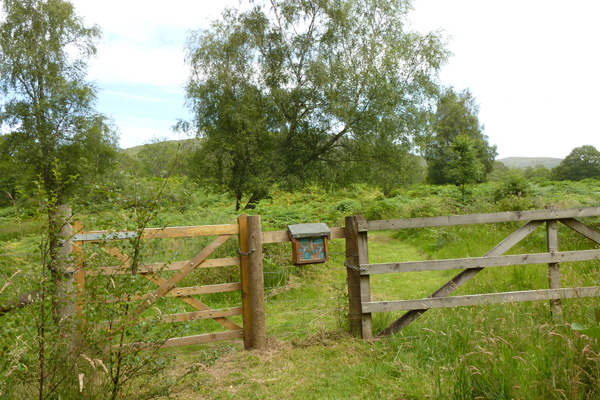 The gate to Allt Mhuic reserve