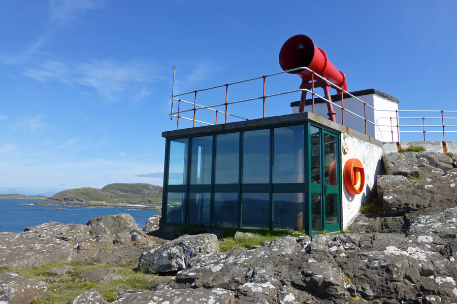 The fog horn and observation booth at Ardnamurchan Point