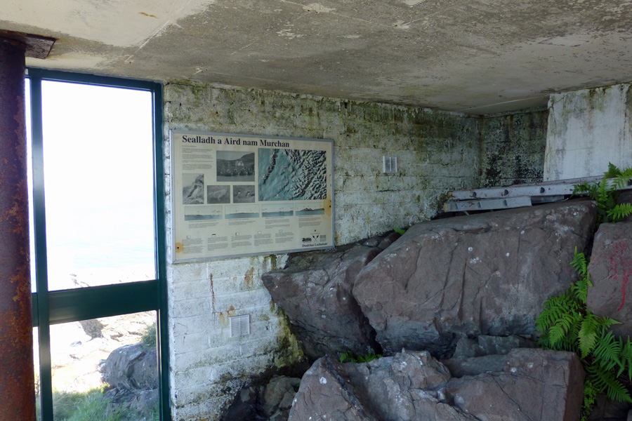 The observation booth at Ardnamurchan Point has some interesting interpretation boards