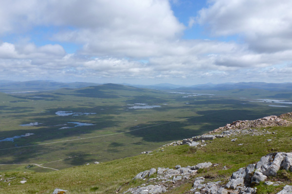 Another view of Rannoch Moor with lochs, bog pools and channels